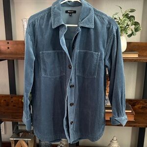 Madewell women’s Blue Corduroy Shirt Jacket